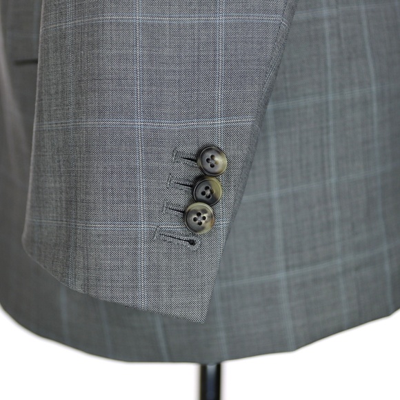 Ermenegildo Zegna Wool Suit Gray Checks 38R - Picture 3 of 8